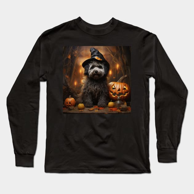 Puli Dog Halloween Long Sleeve T-Shirt by NatashaCuteShop